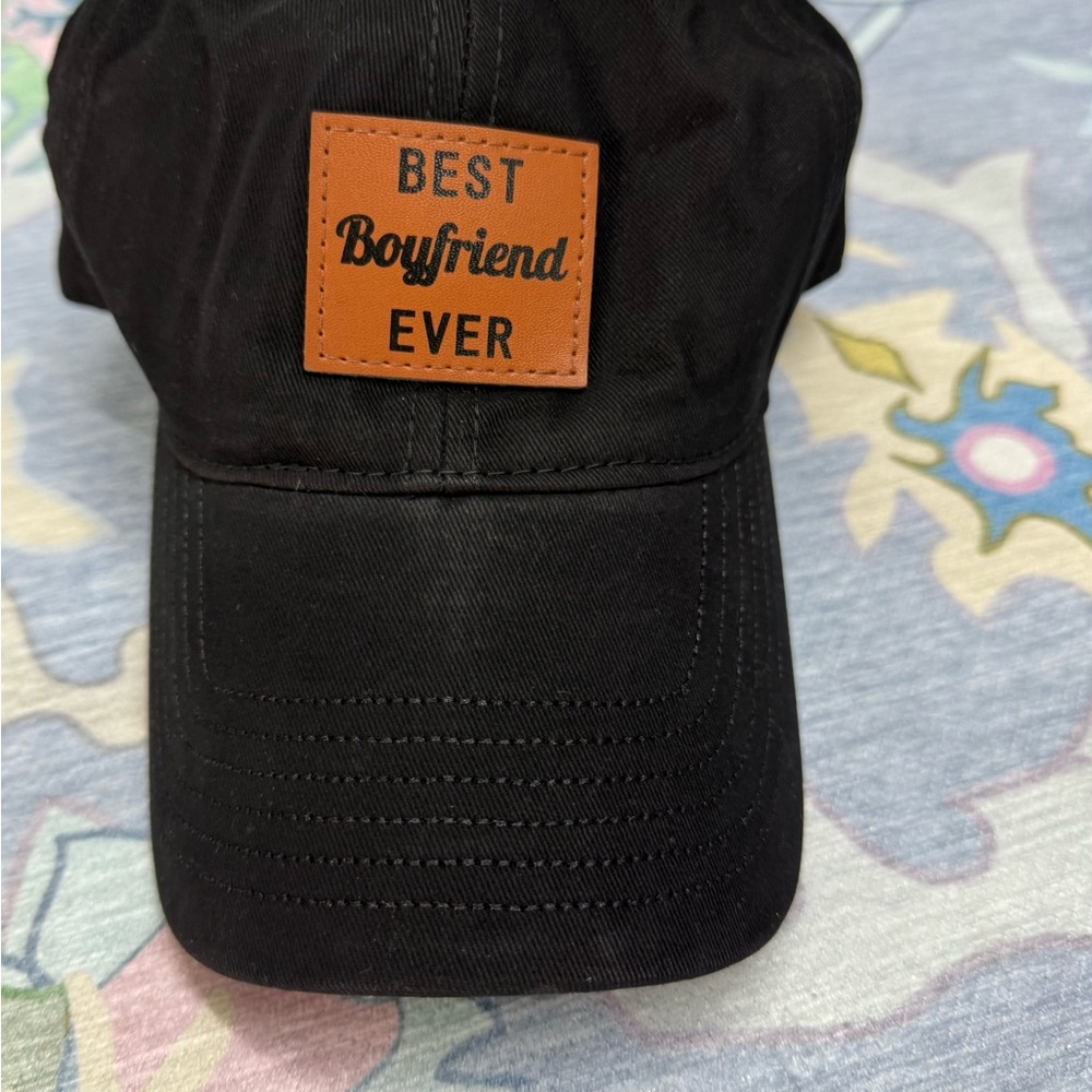 Black 'Best Boyfriend Ever' Cap